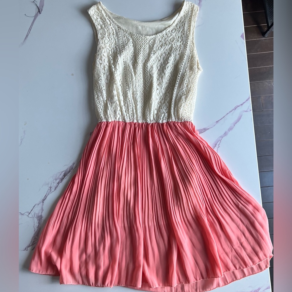 Pink and White dress